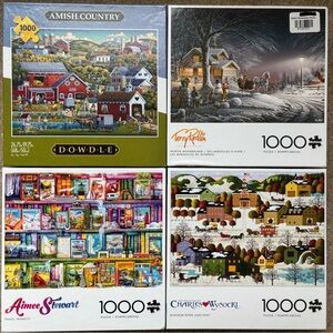 COPY - Four 1,000 piece puzzles (all pieces are included)